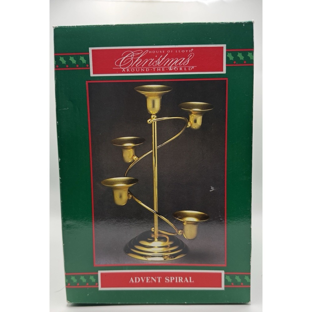 House of Lloyd Christmas Around the World Advent Spiral Brass Tone Candle Holder